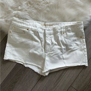 MK white denim shorts